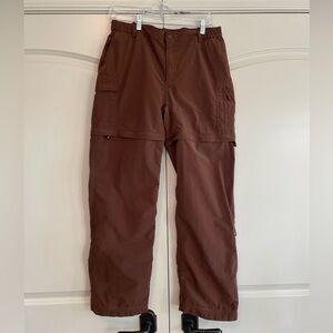 Women’s Northface brown cargo zip off hiking pants